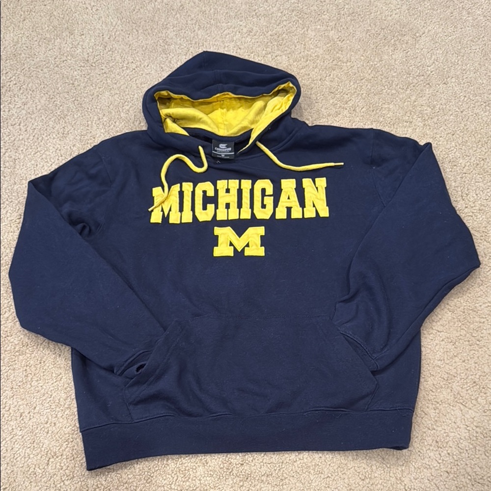 Colosseum Blue and Yellow Sweatshirt Hoodie